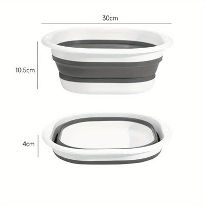 1 pieza, lavabo portátil plegable, lavabo de plástico grueso duradero para manos y pies, diseño de almacenamiento expansible, no necesita electricidad, ideal para el hogar, dormitorio, uso al aire libre, artículos esenciales del hogar, lavabo de lavadora