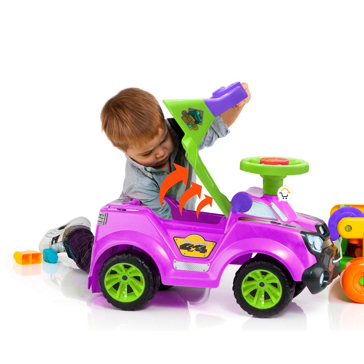 Vehículo Montable 3 En 1 Carro Paseador Juguete Infantil PF955