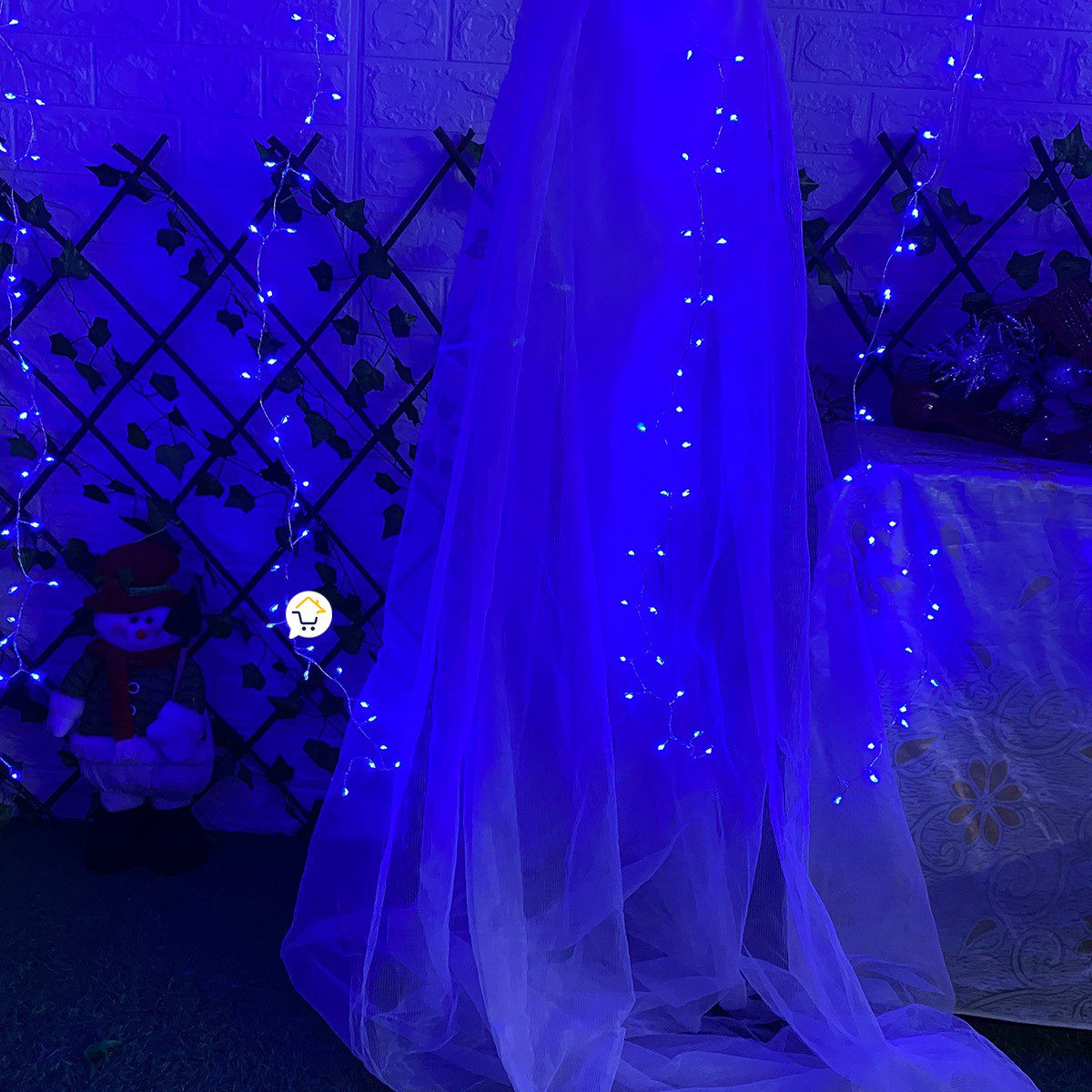Cortina Micro Led Ramal 3x1,8 m 720 LED Decoración Navidad Azul 1587