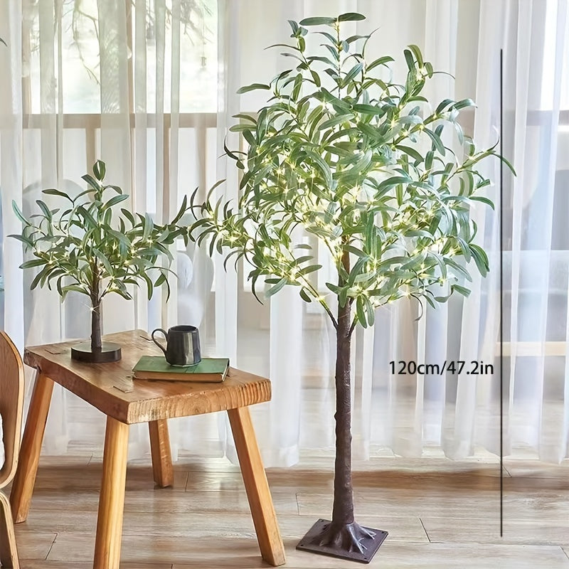 Árbol Artificial con Luz LED de Color Blanco Cálido de 1.5m/1.8m con Alimentación USB - Ideal para Bodas, Fiestas, Decoraciones de Hogar - Uso Interior/Exterior, Árbol Artificial para Decoración del Hogar