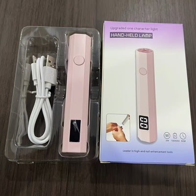 1pc Lámpara de Uñas con Pantalla Digital y Temporizador de Dos Velocidades - Secador de Uñas USB, Portátil para Secado Rápido, Ideal para Salón en Casa, Regalo Perfecto para Artistas de Manicura y Pedicura, Suministros de Diseño de Uñas, Diseño Compacto,