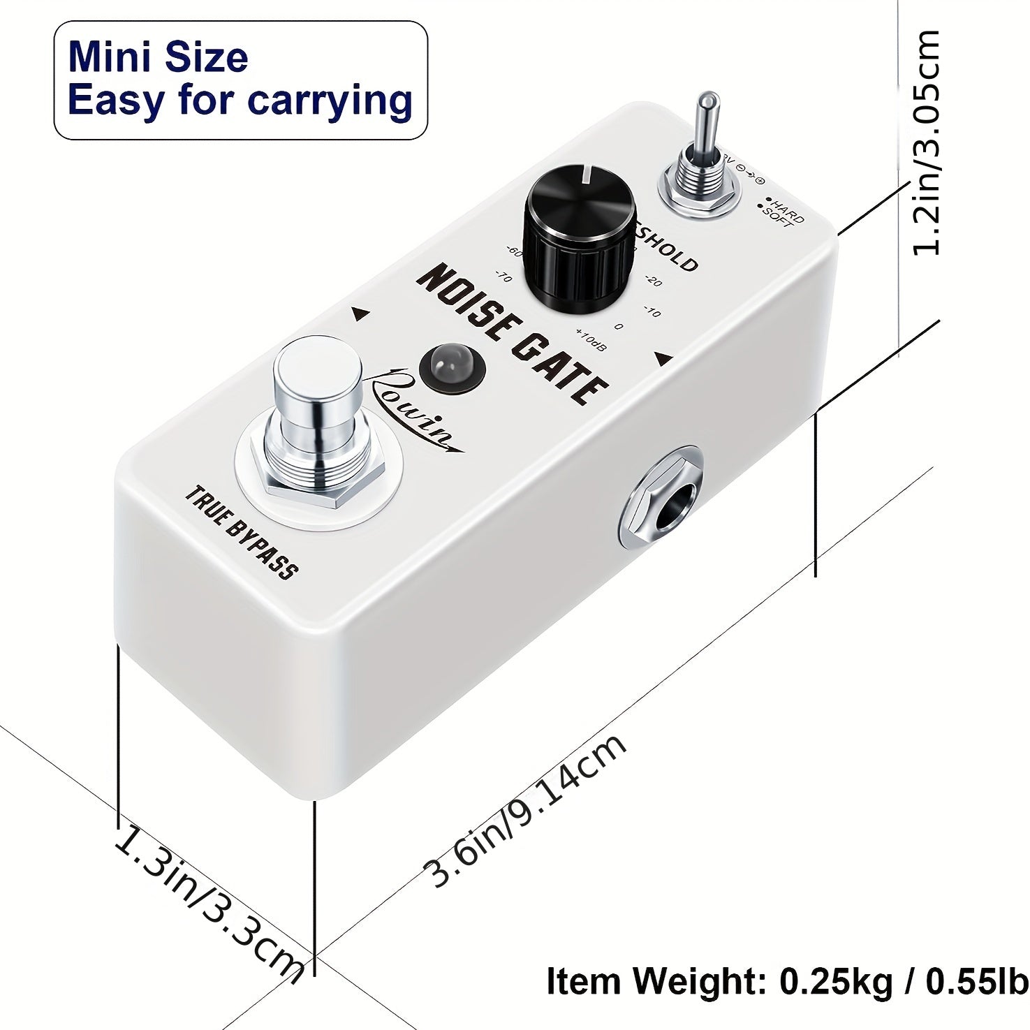 Pedal supresor de ruido para guitarra - Alimentación por USB, control analógico, construcción de hierro, colores mixtos, bypass verdadero, para efectos de guitarra eléctrica