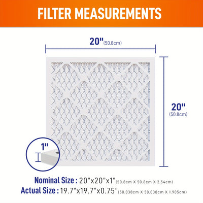 6pcs Filtros de Aire Plisados Mr.Filters MERV8/MERV11/MERV13, 50.8x50.8 cm, Defensa contra el Polvo para HVAC AC Calentador, Compatible con Estufa, Material de Metal y PET, Filtros de Repuesto para el Hogar