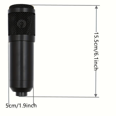 Kit de equipo para podcast, incluye micrófono BM800 y tarjeta de sonido V8, convertidor de voz, interfaz de audio, ideal para grabar, cantar, streaming y videojuegos