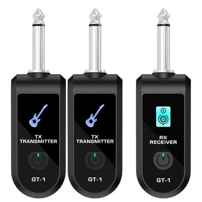 Receptor inalámbrico de guitarra eléctrica, sistema inalámbrico de guitarra recargable, pickup electrónico, sonido universal, accesorio musical para instrumentos musicales, adecuado para bajo eléctrico, violín, teclado y transmisor y receptor de instrume