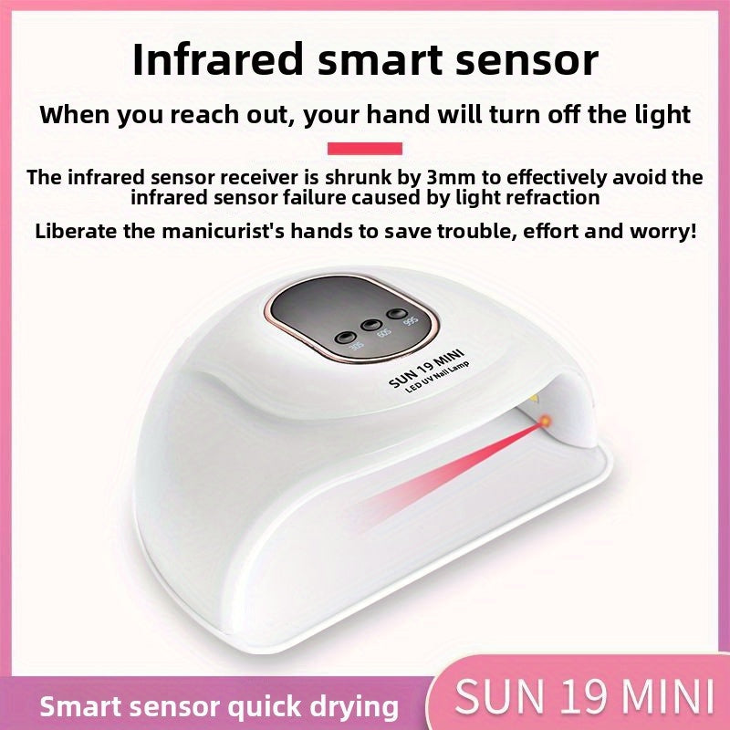 Lámpara LED para uñas de 72W con 18 cuentas, 3 configuraciones de temporizador y pantalla táctil LCD, sensor automático, máquina profesional para secar esmalte de uñas para uñas blancas y rosadas, accesorios para técnicos de uñas, producto de belleza, di
