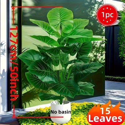 Planta Artificial Grande de 50 Pulgadas/50.0 Pulgadas, Árbol Tropical Perfecto para Decoración Interior y Exterior, Oficina, Jardín de Bodas, Regalo para Casa Nueva, Uso Todo el Año Sin Mantenimiento - Ideal para Fiestas y Celebraciones (Maceta No Inclui
