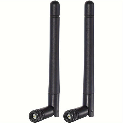 2 piezas de antenas MIMO de doble banda de 3dBi, conector macho SMA con pin, chapado en oro, para enrutador, tarjeta de red, adaptador USB, cámara IP de seguridad, videovigilancia y monitor