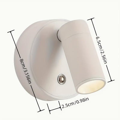 1 pieza Luz Nocturna Giratoria de 360°, Alimentada por USB con Batería de Litio Recargable, Lámpara de Lectura LED Magnética, Brillo Ajustable al Tacto, Adecuada para Dormitorio junto a la Cama, Armario, Sala de Estar, Escritorio, Decoración de Barra, Cu