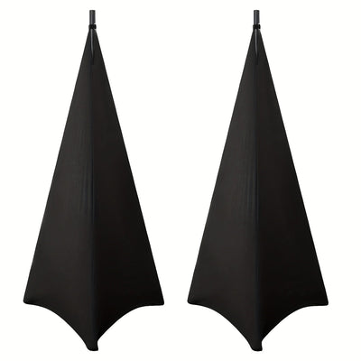 Conjunto de 2 fundas para altavoces con bolsa de almacenamiento, funda para altavoz de DJ, falda para trípode, 360° multifunción para escenario, actuación, bodas, fiestas y eventos de banquete.