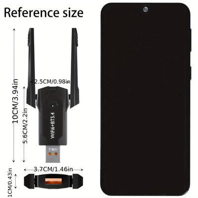 Adaptador sin varillas Mini para PC de Escritorio, Adaptador WiFi USB 900Mbps con Antena Dual Band de Alta Ganancia Integrada, Compatible con Windows 7/8/10/11 y Portátiles – ¡Activa tu Computadora en Segundos y Crea un Punto Acceso Móvil!