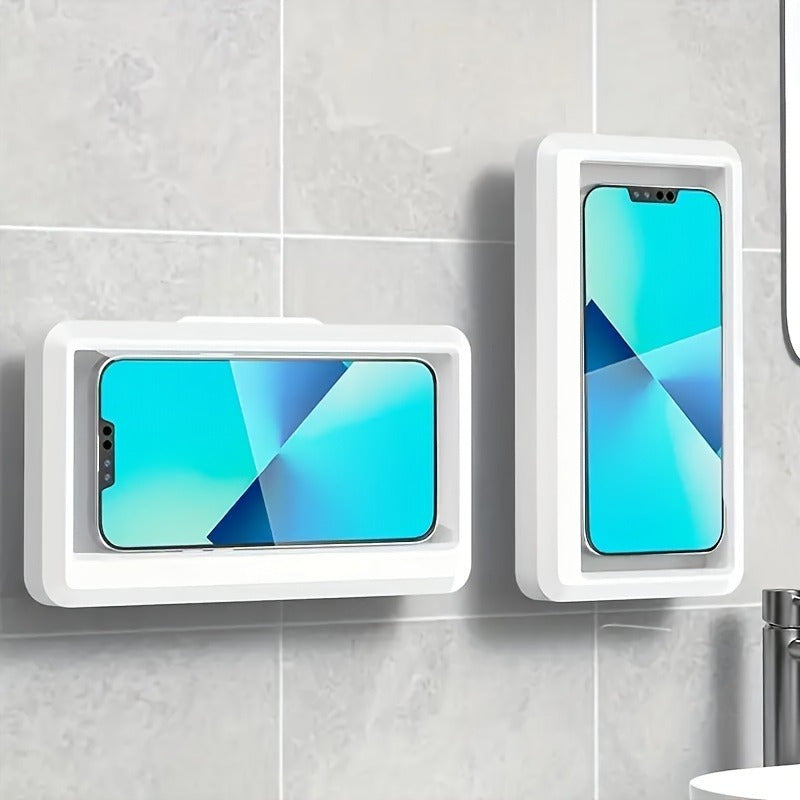 Soporte para Teléfono de Ducha Impermeable, Pantalla Táctil Giratoria 360°, Anti-Vaho, Fácil Instalación, Ángulo Ajustable, Material ABS - Soporte para Teléfono Resistente al Agua Adecuado para Baño | Soporte Rotativo para Teléfono | Diseño Duradero e Im
