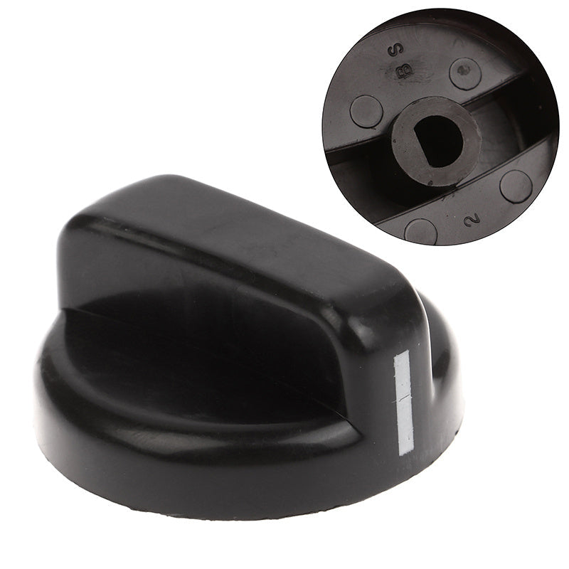 2 piezas de Perillas Negras de Plástico para Estufa de Gas de 8mm - Perillas de Control Duraderas y Resistentes al Arañazos con Agujero Fácil de Montar y Manija Giratoria para Quemador de Encimera, Horno, Diseño Minimalista | Construcción de Plástico de