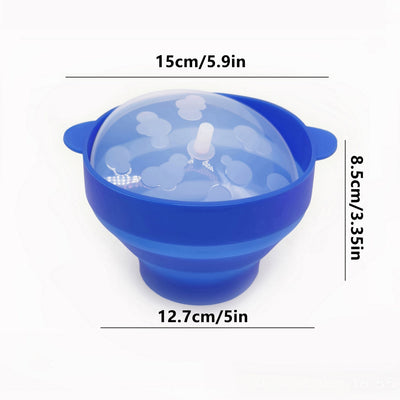 Máquina para hacer palomitas de maíz para microondas de tamaño pequeño, máquina para hacer palomitas de maíz de silicona, recipiente plegable sin BPA y apto para lavavajillas, cubo de palomitas de maíz adecuado para uso de una persona