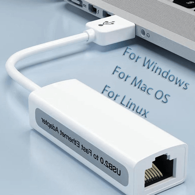 Adaptador de red Ethernet USB 2.0 portátil con velocidad de 100 Mbit/s, función Plug-and-Play, no requiere controlador.