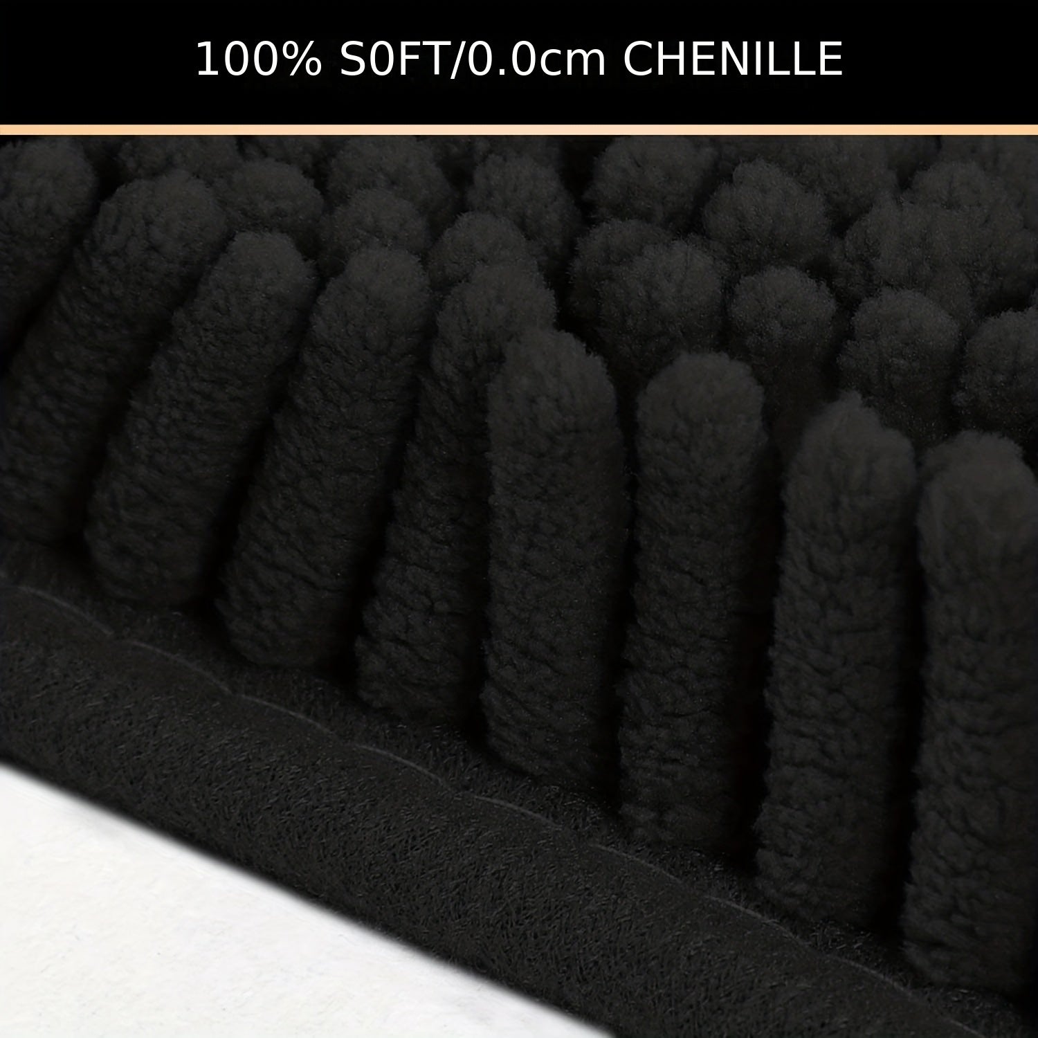 2pcs Alfombra de Baño de Chenilla, Alfombra de Baño Rectangular en Forma de U, Alfombra de Peluche Esponjosa para Baño, Absorbente y Antideslizante, Decoración de Baño