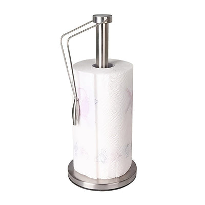 Soporte para toallas de papel de cocina Akimbo de acero inoxidable, soporte para rollos de papel higiénico de estilo europeo para baño