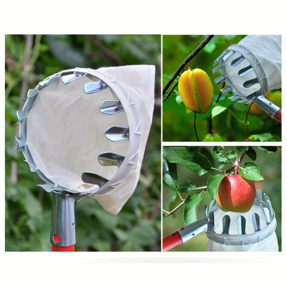 1/2 piezas, Herramienta de Jardinería Agrícola para Recolección de Frutas en Altura - Recolector Portátil de Metal