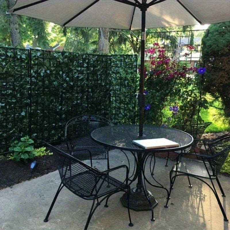 Valla de Privacidad Artificial Realista de Hiedra - Valla Colgante para Exterior/Interior, Hojas de Plástico Resistentes a los Rayos UV sin Mantenimiento, Decoración para Jardín, Patio, Balcón y Bodas, Follaje Denso para Privacidad y Adorno, Mejora del J