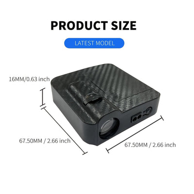 2 piezas de luces LED para puertas de coche - alimentadas por batería, luces de cortesía de proyección giratorias de 360° con haz ajustable, 350-500 lúmenes, diseño negro elegante para decoración exterior de vehículos, luces LED para interior, sin baterí