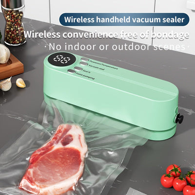Sellador al Vacío Eléctrico Inteligente Recargable por USB con Batería de Gran Capacidad de 1200mAh - Sistema Automático de Conservación de Alimentos, Pantalla Digital y Múltiples Modos de Sellado para la Mejor Frescura, Ideal para Uso en Cocina Doméstic