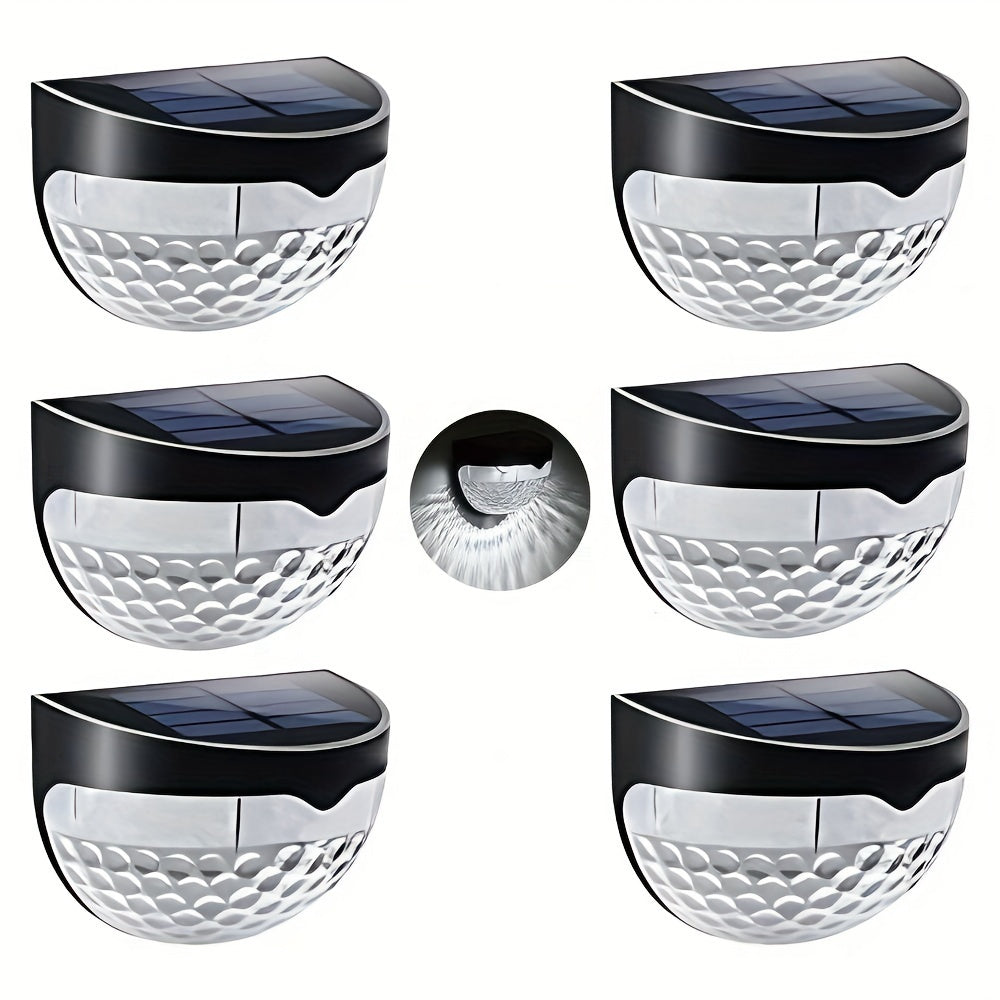 Staaricc luces solares para valla de 2/6 piezas, luces solares para terraza, luces colgantes solares para paredes, iluminación decorativa perfecta con 6 LEDs para jardín, garaje y escalera al aire libre, sensor inteligente - luz sensible