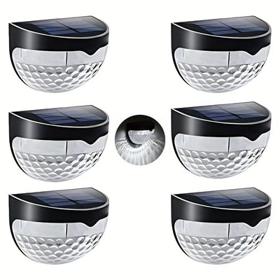 Staaricc luces solares para valla de 2/6 piezas, luces solares para terraza, luces colgantes solares para paredes, iluminación decorativa perfecta con 6 LEDs para jardín, garaje y escalera al aire libre, sensor inteligente - luz sensible