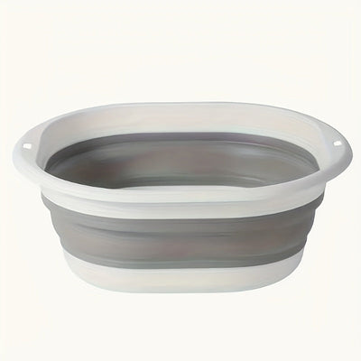 Bacinilla de lavandería plegable y portátil - Diseño moderno, multiusos para baños de pies y lavado, plástico duradero, no necesita electricidad, ideal para apartamentos y autocaravanas, bañera para pies, contenedor de lavado versátil, estilo contemporán