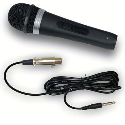 Microfono vocal, microfono con cable, microfono de mano portátil, microfono para canto, alta fidelidad, sin ruido, alta sensibilidad, adecuado para cantar en vivo, actuaciones en fiestas, karaoke, juegos y transmisiones en directo