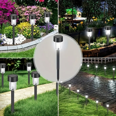 10 luces solares para jardín, exteriores y patio, ideales para caminos, terrazas, césped, pasillos y entradas