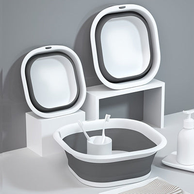 1pc Bañera Plegable Portátil para Spa de Pies - Tubería de Plástico PP Compacta para Hogar, Dormitorio y Baño - Ligera, Duradera y Fácil de Almacenar, Diseño Moderno y Estanteado, Construcción Robusta, Material Fácil de Limpiar, Ideal para Espacios Peque