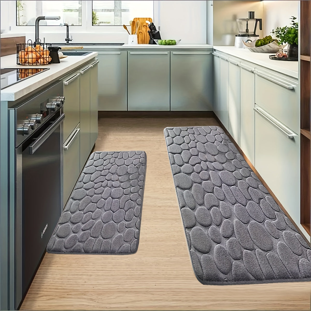 Tapete de Cocina de Tamaño Grande Antideslizante y Absorbente, Tapete de Suelo Lavable a Máquina, Tapete Suave para Restaurante