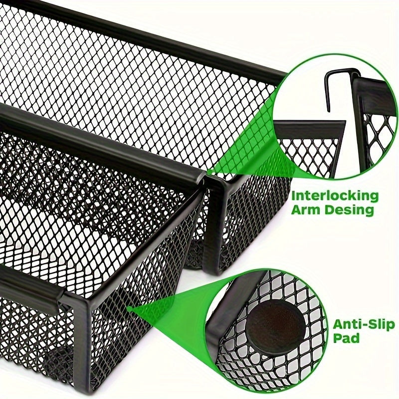 Organizador de Cajón de Cocina Expandible de 6 Piezas para Cubiertos y Cubertería - Metal Duradero, Diseño Ligero con Brazos Entrelazados para Almacenamiento Fácil (9.6x3x2 pulgadas)