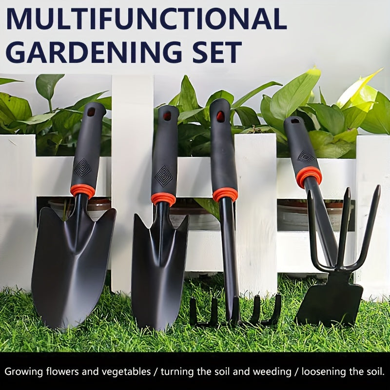 Herramientas de Jardinería Pala Exterior, Pala Pequeña para Plantar Flores, Rastrillo de Cinco Dientes, Rastrillo de Doble Cabeza, Juego de Herramientas para Plantar Verduras
