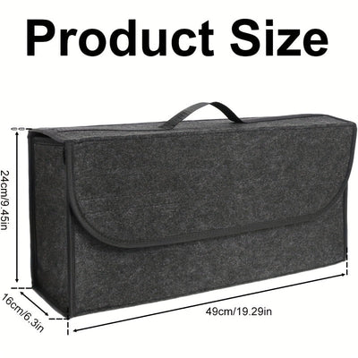 Caja de almacenamiento para maletero de coche, caja de almacenamiento portátil para interior de coche, caja de almacenamiento plegable de tela de lana, contenedor de almacenamiento y organización para vehículos, adecuado para SUV, camiones, furgonetas y
