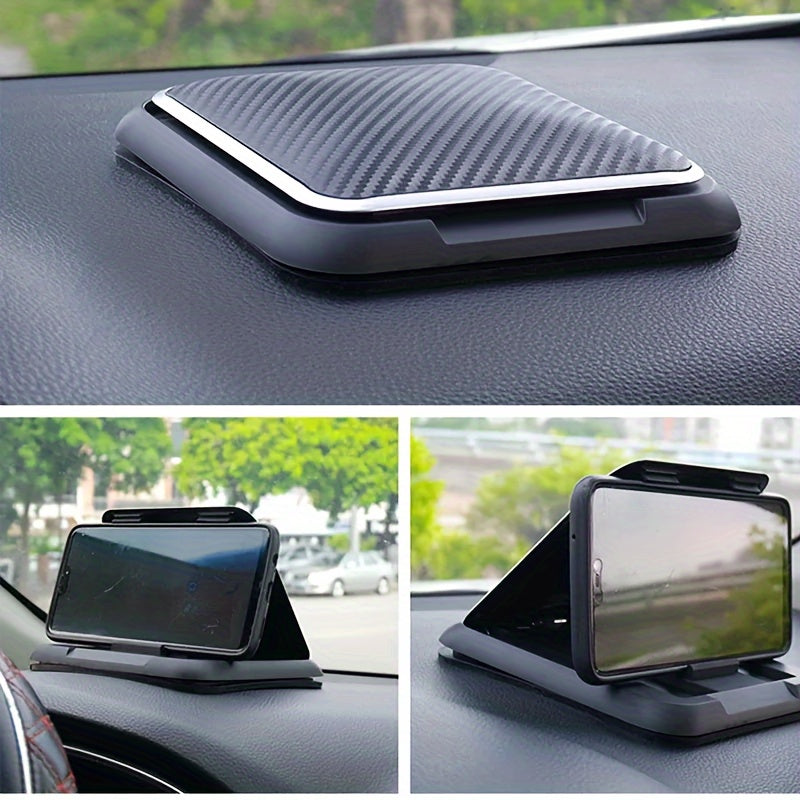 Soporte para teléfono de coche con tablero de material ABS, soporte ajustable con almohadilla antideslizante para la navegación de dispositivos móviles