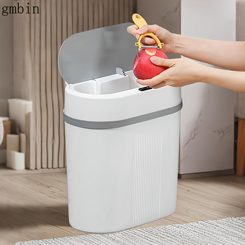 Bolsa de basura automática con tapa inalámbrica, duradera, alimentada por batería, a prueba de olores, ideal para el hogar, la cocina y el baño - Diseño moderno para interiores, bolsa de basura para baño