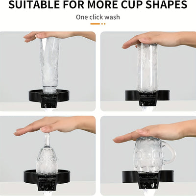 1pc Lavadora de Vidrio y Botellas de Fácil Limpieza con Diseño Innovador de Copa - Accesorio de Grifo de 50cm, Rociador de Alta Presión para Enjuague Rápido, Ahorro de Energía y Agua, Material ABS Duradero - Accesorio de Cocina Perfecto