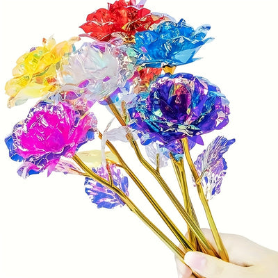 Paquete de 30 Rosas Artificiales Vintage de 24K - Decoración Floral Realista Multicolor para San Valentín, Bodas, Día de la Madre, Día del Padre, Pascua y Acción de Gracias - No Necesita Agua ni Baterías, Ideal para Interiores/Exteriores y Fiestas