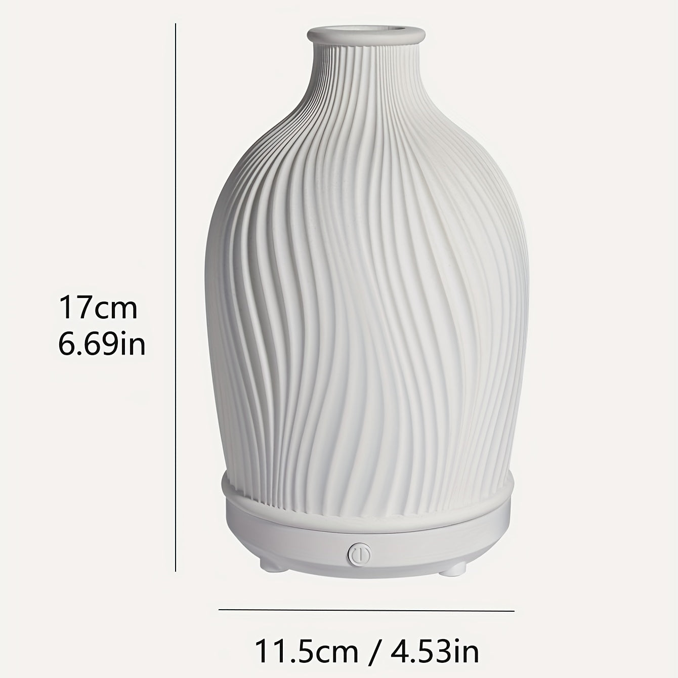 Máquina de Aromaterapia Ultrasonica de Resina Blanca USB con Humidificación