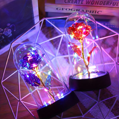 1pc Moderna Luz de Flor de Rosa LED con Cubierta de Plástico, Funciona con Baterías, Decoración de Mesa para Habitación, Lámpara de Flor de Rosa para Decoración de Interiores, Perfecta para el Día de San Valentín, Día de la Madre y Regalo para Parejas
