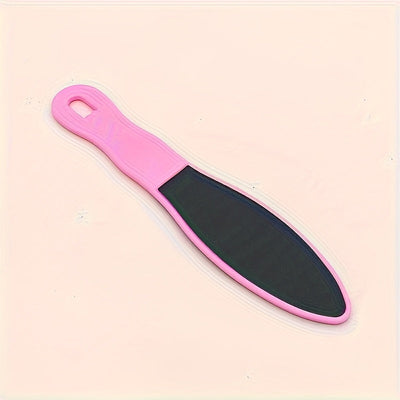 Lijadora de pies de plástico de doble cara con mango ergonómico - Remover manual para pieles muertas beige y verrugas, no necesita batería, herramienta portátil para eliminar pieles muertas beige para pies y manos, remover de pies, herramienta para elimi