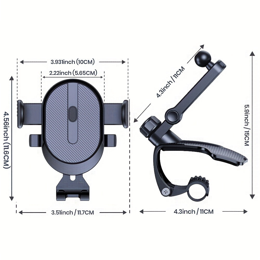 Soporte Ajustable para Teléfono de Salpicadero de Coche TOPK - Pinza Antideslizante de Silicona, Compatible con Todos los Smartphones, Montaje Seguro y Diseño Ergonómico para Conducción Segura, Construcción Robusta