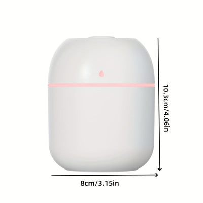 Humidificador y difusor portátil con USB, doble función: pulverizador de niebla con dispensador de fragancia, diseño compacto para hogar, oficina o escritorio, opciones en blanco y rosa, humidificador para el hogar, electrodoméstico moderno y elegante, a