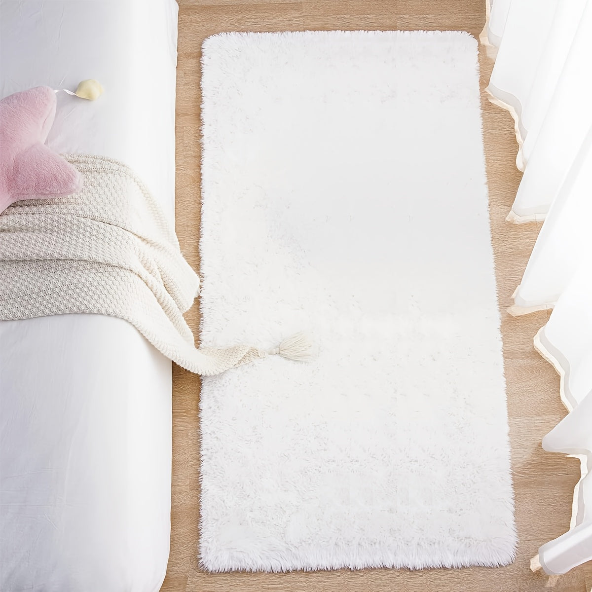 Alfombra Interior Suave de Peluche con Teñido Anudado de 1 Pieza, Alfombra de Lujo Moderna, Antideslizante y Lavable, Adecuada para Sala de Estar y Dormitorio, Decoración del Hogar, Alfombra Regional