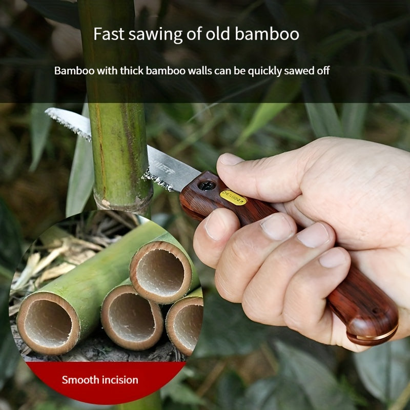 Sierra de Mano Plegable ZHENGQI 3 Lados con Hoja Ligera para Madera/Metal - Diseño Manual Sin Batería, Ideal para Carpintería, Podas y Proyectos DIY, Herramientas de Trabajo en Madera