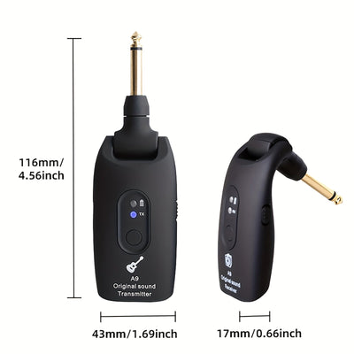 2pcs/1pc Sistema sin varillas de Guitarra 2.4GHz - Plug & Play con Sincronización Automática, Transmisor y Receptor XLR Recargable con Sincronización en 3 Segundos, 0.3W para Guitarras, Bajos, Instrumentos de Viento, Karaoke Doméstico, Equipo Musical, Di