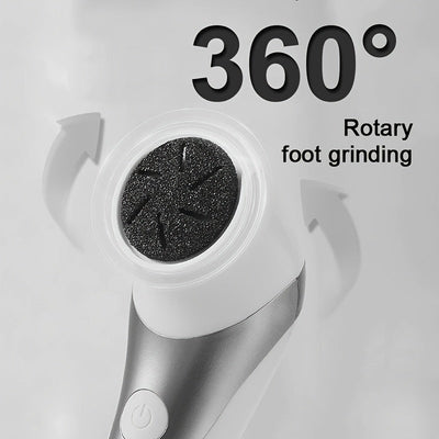 Extracción de pies eléctrica recargable por USB con 2 cabezas de repuesto, disponible en blanco/negro o dorado/plateado, herramienta de eliminación de luz muerta de alta eficiencia beige/cuidado otoñal, dispositivo de pedicura portátil, regalo perfecto p