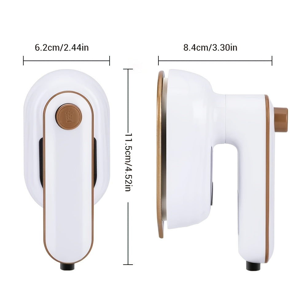 Plancha Eléctrica Portátil con Diseño Giratorio - Vapor de Alta Temperatura de 170°, Uso en Seco y Húmedo, Color Verde Azulado y Blanco, Enchufe Americano, Compacta y Ergonómica para Planchar Fácilmente