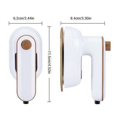 Plancha Eléctrica Portátil con Diseño Giratorio - Vapor de Alta Temperatura de 170°, Uso en Seco y Húmedo, Color Verde Azulado y Blanco, Enchufe Americano, Compacta y Ergonómica para Planchar Fácilmente
